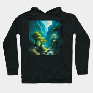 Sunny Brook at the Bottom of a Spring Valley Hoodie